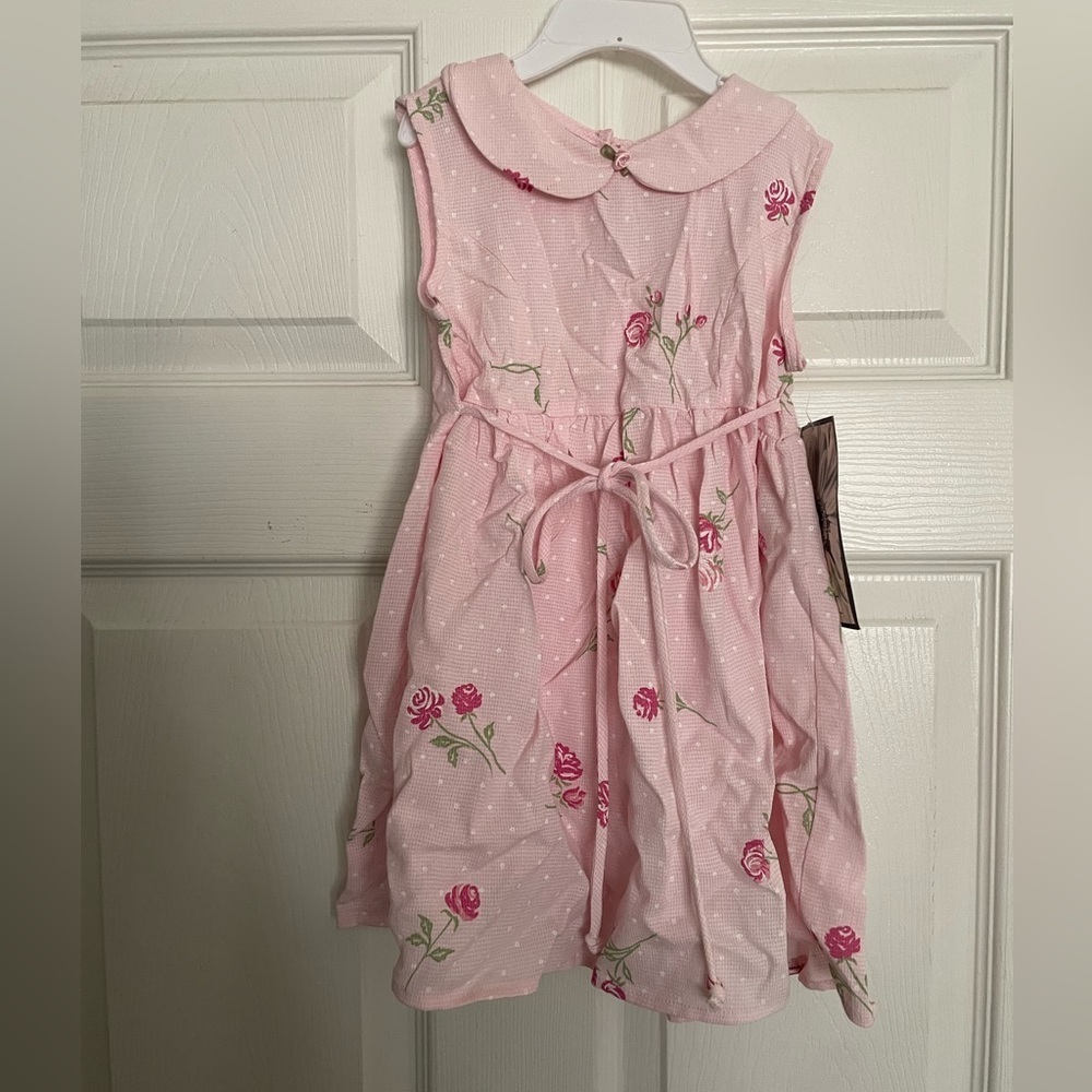Vintage SWAT Kohl's Pink Rose Patterned Kids Dress NWT size 4